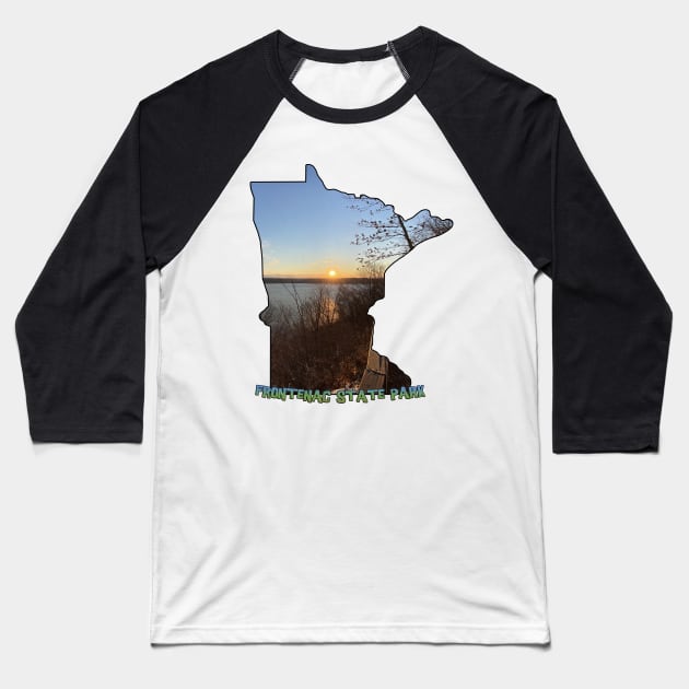 Minnesota State Outline (Frontenac State Park) Baseball T-Shirt by gorff